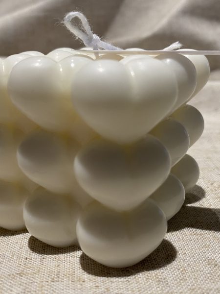 Vela Cubo Corazones