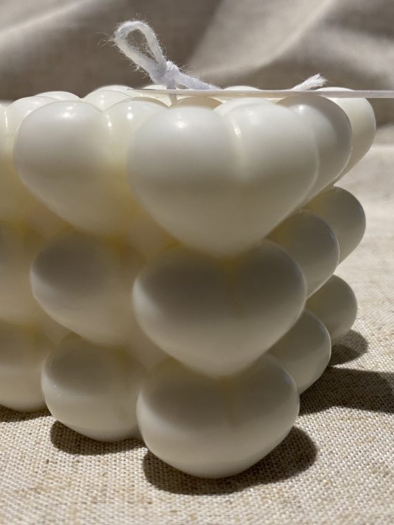 Vela Cubo Corazones
